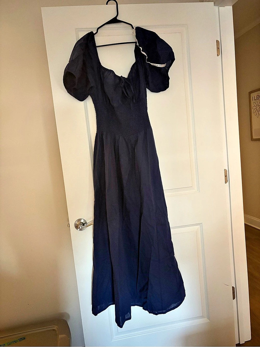 Esmée Puff Sleeve Tie Front Maxi Milkmaid Dress